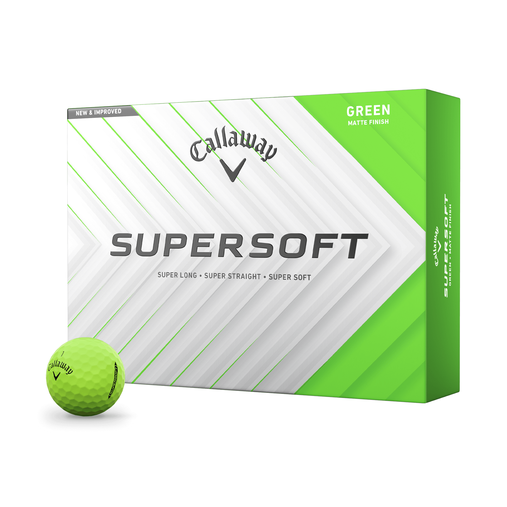 SUPERSOFT GRÜN MATTE MODELL 2026 CALLAWAY 12 STÜCK NEU